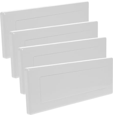 DIYEAH 4pezzi Copertura Piastra Vuota Per Scatola Elettrica Plastica Facile Installazione Design Versatile Protezione Sicura Per Cavi Copertura Per Scatola Derivazione