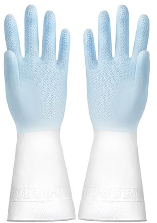 Guanti da Cucina Impermeabili - Coppia di Lattice, Guanti per La Pulizia | Ampia Gamma di Coperture A Mano in Gomma per attività Domestiche, Pulizia Quotidiana dei Piatti, Barriera Protettiva, Lavoro