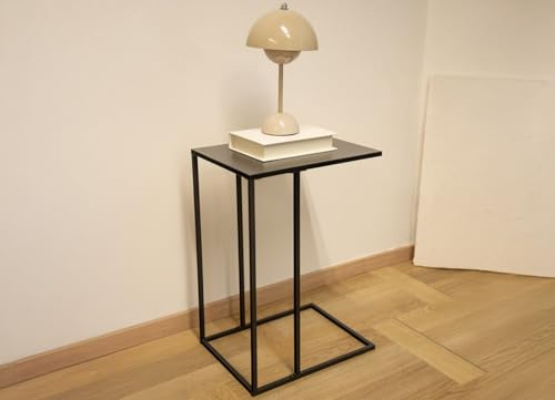BURI Beistelltisch schwarz Nachttisch Konsolentisch Sofatisch Wohnzimmertisch Blumentisch Telefontisch Dekotisch Ablagetisch Schlafzimmertisch 40x30x58cm