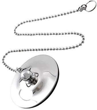 GLEAVI Tapón Drenaje Acero Inoxidable con Cadena para Bañera y Fregadero para Baño y de Usar Compatible con Piscinas Pequeñas y Desagües