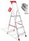 Scala in Alluminio Martina 3/4/5/6/7/8 Gradini Leggera Portatile Scaletto con Vaschetta Portaoggetti Pieghevole Robusta Salvaspazio portata 150 kg made in Italy certificata EN131 (4)
