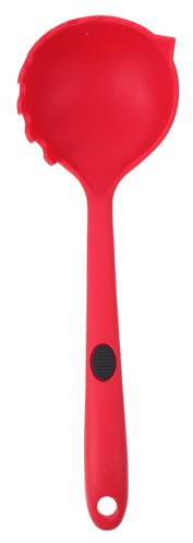 MUELODSIC Cucchiaio da Cucina in Silicone Resistente al Calore Foro per Appenderlo Utensile per Spaghetti e Mestolo per Pasta Utensili da Cucina per Uso Domestico e Professionale