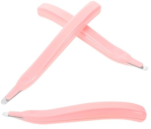 Ciieeo 3pcs Pink Staple Remover Tool Set Magnetic Head, Nail Removal Pen for Office, School, and Home Binding Supplies