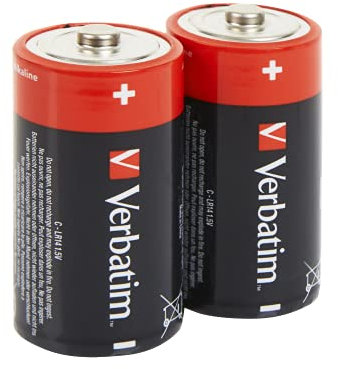 Verbatim 49922, Batterie alcaline, 1.5V/ C-LR14, Confezione da 2