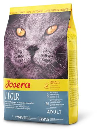 JOSERA Léger (1 x 2 kg) | Adult | Premium Trockenfutter für ausgewachsene sterilisierte oder übergewichtige Katzen | Geflügel | wenig Fett & viel Protein | weizenfrei | Katzenfutter | 1er Pack