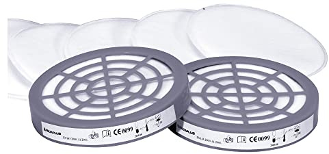 Deltaplus M6000P2R Satz Mit 2 Filtern P2 Für Halbmaske M6000-Jupiter, Grau, Größe Artikel ohne Größe