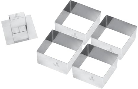 Gobel 887980 Boîte de 4 Formes Carré + Poussoir INOX