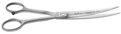 EHASO gebogene Hundeschere Rostfrei, 18cm matt