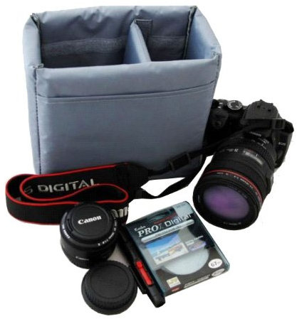 Yimidear® Waterproof Shockproof Partition Padded Camera Bags SLR DSLR TLR Insert Protection Case for DSLR Shot Or Flash Light (Small)