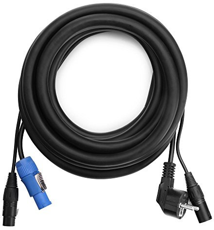 Pronomic Stage EUPPD-5 Hybridkabel Schuko/Powercon kompatibel + DMX 3-polig, 5m (ideal zur Verkabelung von Lichteffekten & Bühnenbeleuchtung)