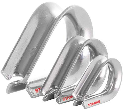 Seilwerk STANKE 10x Kausche Edelstahl Inox 4mm Drahtseilkauschen Rostfrei Seilöse für Forstseil Stahlseil Naturseil