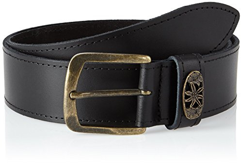 Werner Trachten Unisex Gürtel Trachtengürtel, Gr. 80 cm, Schwarz (schwarz 300)