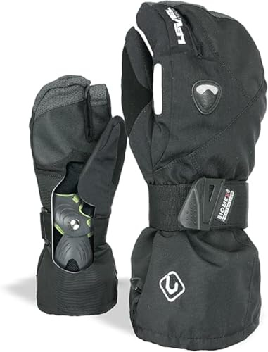Level Fly - Snowboard Handschuhe, Thermohandschuhe Winter Herren mit Verstellbarem Riemen und Stulpe, Ski- und Winterhandschuhe Herren Wasserdicht, Atmungsaktiv für Snowboard und Skifahren - 1 Paar
