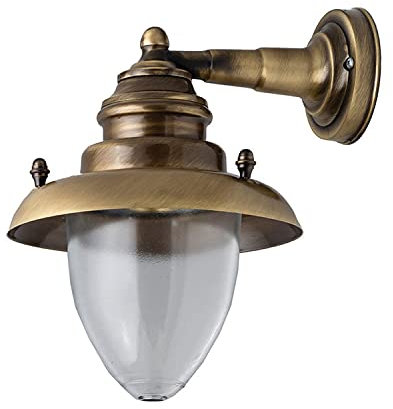 Wandlampe Messing IP23 Haus Maritim wetterfest MARIOS Außenlampe Balkon Hof außen Haustür Terrasse