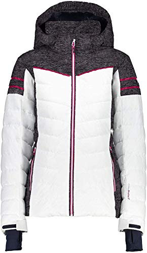 CMP Skijacke Snowboardjacke Woman Jacket Zip Hood weiß Winddicht wasserdicht (42)