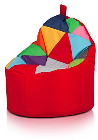 Ecopuf Yoko Mix Beanbag Patchwork - Portabel sittsäck i polyester med blixtlås