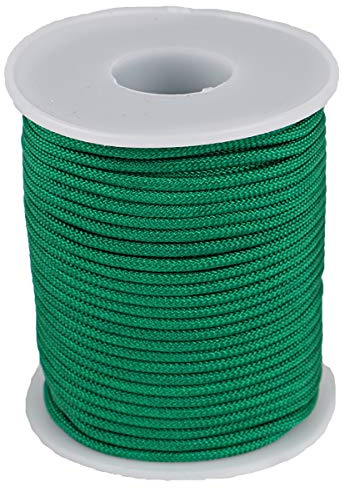 Nylontråd tråd tråd tråd sträng för halsband armband smycken tillverkning hantverk tillbehör (grön, 2 mm – 98 fot)