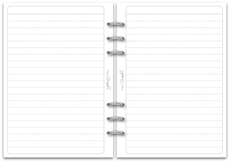 SinnWunder® 50 Blatt Din A5 (14,8 x 21 cm) Premium Notiz-Papier liniert - Für 6-Ringplaner