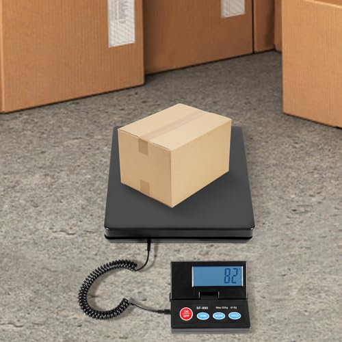 Pèse-lettres numérique 2 g - 50 kg - Écran LCD avec rétroéclairage - En plastique noir - Pèse pour la cuisson et la cuisson avec système de capteur de haute précision