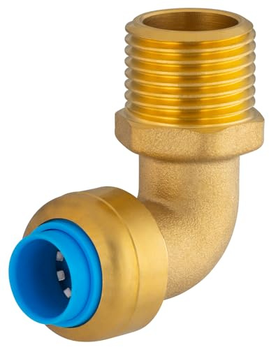Raccord automatique universel coude Ø12 mâle 15x21 (1/2) TOUT PUSH
