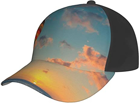 Aseelo Hot Air Balloon Sunset Baseball Caps Unisex Adjustable Trucker Hat Dad Hat Classic Casual Sports Hat for Men Women