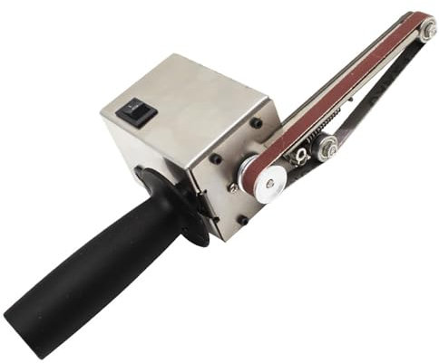 Handheld Sander, 0.39 * 13 In Mini Belt Sander With 10 Pieces Of Sanding Belts, All Copper Motor/spring Structure/7 Gears Speed Regulation/easy To Carry and Use, for Metal, Wood, Plastics, Rubber