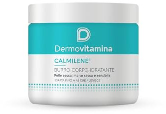 Dermovitamina Burro Corpo Idratante - Idratazione fino a 48h - Crema Corpo - Pelle Secca e Sensibile - Texure Ricca - Rapido Assorbimento - Delicato Profumo Cocco e Vaniglia - Calmilene - 400 ML