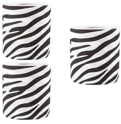 Toilettenpapier, 4-lagiges Toilettenpapierrolle, Zebra-Textur Toilettenpapier, Toilettenpapierrolle aus Zellstoff aus Frischholz, Weich, Stark,Geeignet für Haushalt, Hotel und Reisen (3)