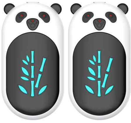 Enituo Handwärmer Wiederaufladbar 2er-Set, Handwärmer Elektrisch 6000 mAh mit 3 Stufen Heizung, Ultra Leicht & Dünn, USB Tragbarer Taschenwärmer für Frauen Männer Outdoor Camping Wandern Jagd Golf