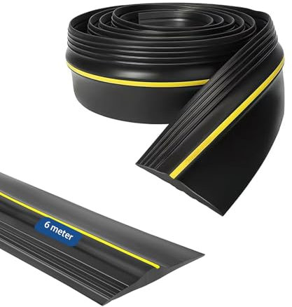 Junta para puerta de garaje de 6 m, borde de goma para puerta de garaje, estanqueidad resistente a la intemperie, junta de goma para puerta de garaje, mantiene el almacén seco y limpio
