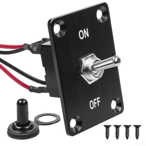 Advokingtap Interrupteur à bascule 4 broches 2 positions DPST ON/OFF étanche autobloquant 16 A 250 VAC avec panneau de montage pour équipements industriels et applications marines