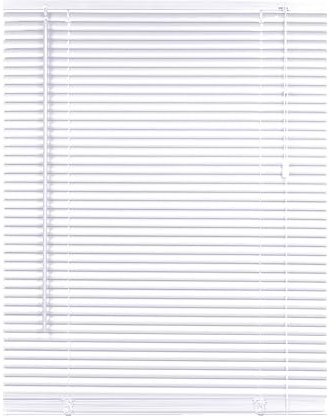 REHAN & CO Custom Made to Measure PVC Venetian Blinds 25mm Thin Slats Shutter Blinds Window Treatments Child Safe Home Office Kitchen Window Blinds (White, 165W x 150H cm)
