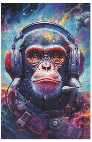 Holzpuzzle 1000 Teile, Gorilla Puzzles Erwachsene Und Kinder, Am Besten Für Die Familienspielsammlung （78×53cm）
