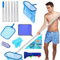 kit Nettoyage Piscine,epuisette de Fond Piscine,2 pièces epuisette Bassin pour eaux Profondes et pour Surface,Manche telescopique Piscine 2.25M,epuisette Bassin pour Piscine, étang, spas