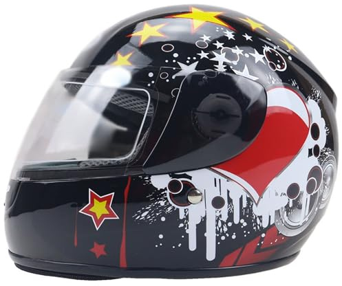 Motocross Helm Für Kinder Fullface Helm ECE 22.06 Zertifiziert Motorradhelm Für Kinder Mopedhelm Für Jungen Und Mädchen D,50-55cm