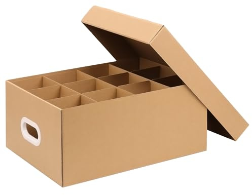 32oz Mason Jar Storage Box with Handles, 5PCS Canning Jar Cardboard Storage