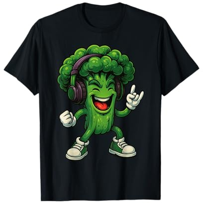 Brokkoli am Rocken | Süßes Brokkolimotiv mit Pommesgabel T-Shirt