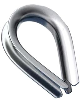 Morsetto for fune metallica in acciaio inossidabile 304 e anello a forma di cuore di pollo - M1,5-M16 argento for sollevamento, attrezzatura e fissaggio(M4-10PCS)