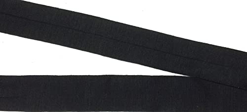 Generisch 3 m Schrägband 20 mm vorgefalzt schwarz 100% Viscose