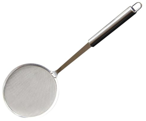 ULTECHNOVO Colador de Malla Fina Acero Inoxidable 14 Cm, Espumadera Metálica para Cocina, Cucharón Desnatador Práctico para Freír y Cocinar, Accesorio Cocina Resistente y Fácil de Limpiar