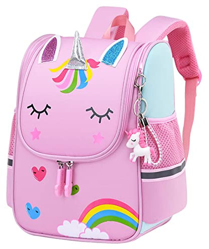Zaino per Ragazze/i Bambini Asilo Scuola Materna Borsa Elementare Prescolare Piccolo Cartelle Nursery Sacchetto Animale per 2-6 Anni,Rosa