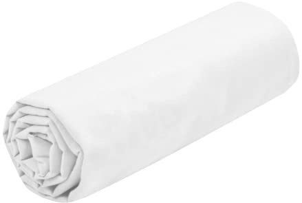 STOF - Drap Housse -Taille 160x200 cm Grand Bonnet 30 cm -100% Coton certifié Oeko-Tex - Couleur Blanc -Modèle Eden - Linge de Lit pour Maison - Doux et Confortable pour Nid Douillet