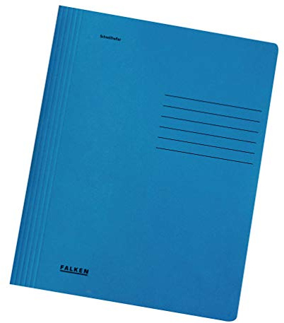 Original Falken 100er Pack Schnellhefter Intensivfarben. Made in Germany. Aus Recycling-Karton für DIN A4 kaufmännische und Behördenheftung blau Blauer Engel Hefter ideal für Büro und Schule