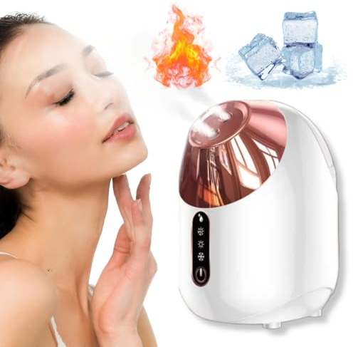 Zeencare Facial Steamer, Warm Hot and Cold Face Steamer for Facial Deep Cleaning, Nano Ionic Mist Vaporizer, Portable Face Humidifier Steamer for Home Facial Spa