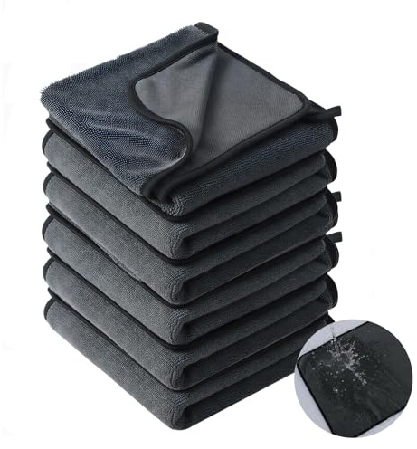 TanyoKing 2025 Neues Trockentuch, Trockentuch für die Dusche, kratzfreies Mikrofasertuch zum Trocknen und Polieren von Autos (30 * 30cm, 6PCS)