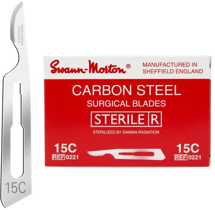Lames de Bistouri standard N°15C Swann Morton Boîte de 100