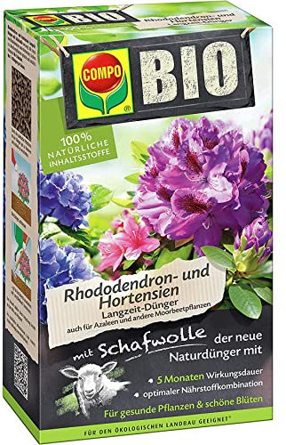 Compo Bio Rhododendron- und Hortensien Langzeit-Dünger mit Schafwolle 750g