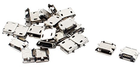 sourcing map SMT, SMD, Micro-USB Typ B, 5-polig, Buchse-Buchse, 20 Stück de