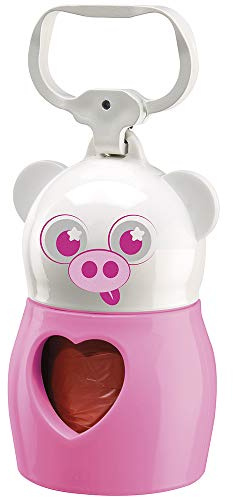 Dispenser moschettone porta rotoli feci cane Ferplast DUDU' ANIMLAS PIG