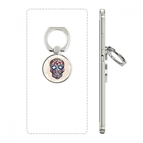Purple Skull Mexico National Culture Illustration Cell Phone Ring Stand Holder Bracket Universal Smartphones Support Gift